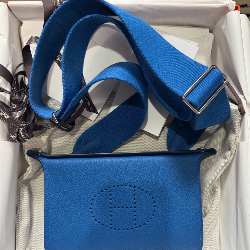 Hermes Videpouches Blue Zillege NIB